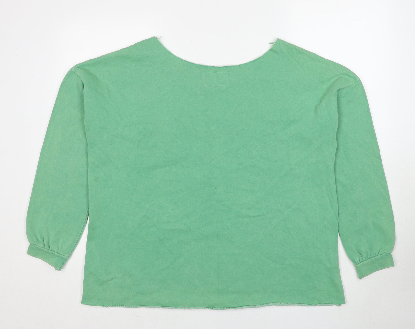 NEXT Womens Green Cotton Pullover Sweatshirt Size L Pullover