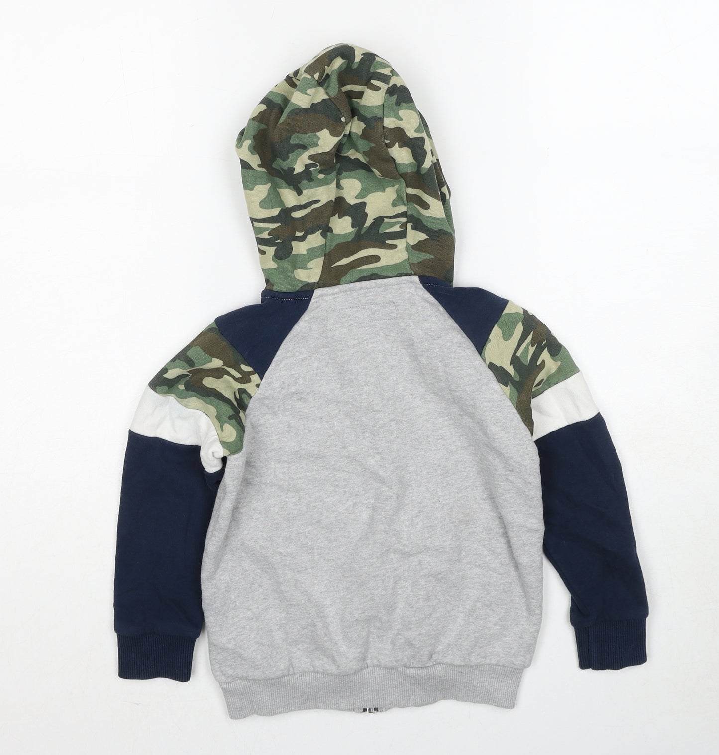 NEXT Boys Multicoloured Camouflage Cotton Full Zip Hoodie Size 6 Years Zip