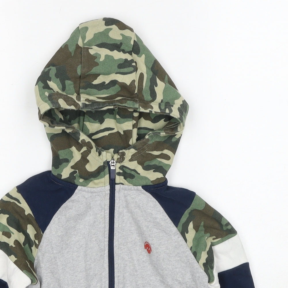 NEXT Boys Multicoloured Camouflage Cotton Full Zip Hoodie Size 6 Years Zip