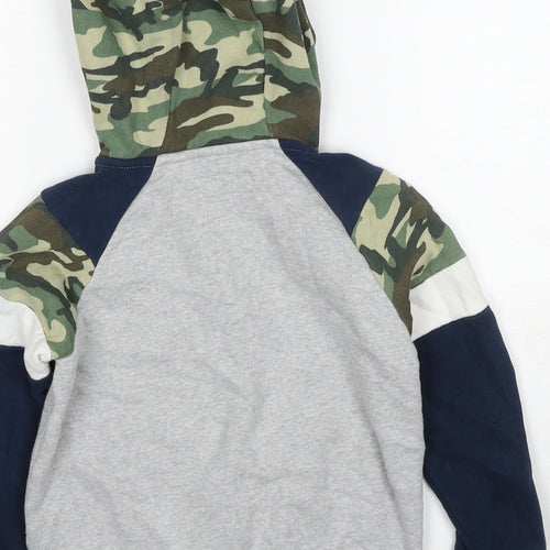 NEXT Boys Multicoloured Camouflage Cotton Full Zip Hoodie Size 6 Years Zip
