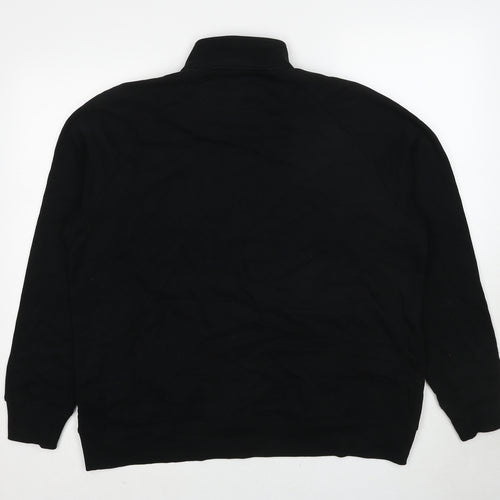 Marks and Spencer Mens Black Cotton Pullover Sweatshirt Size XL