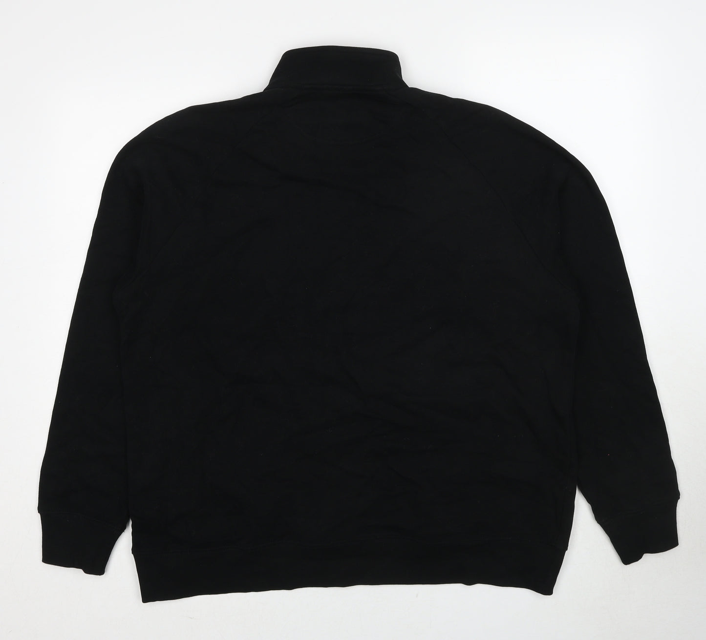 Marks and Spencer Mens Black Cotton Pullover Sweatshirt Size XL