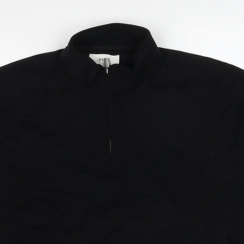 Marks and Spencer Mens Black Cotton Pullover Sweatshirt Size XL