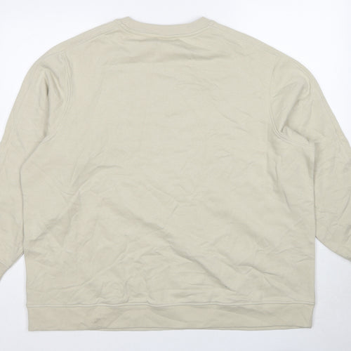 Marks and Spencer Mens Beige Cotton Pullover Sweatshirt Size XL