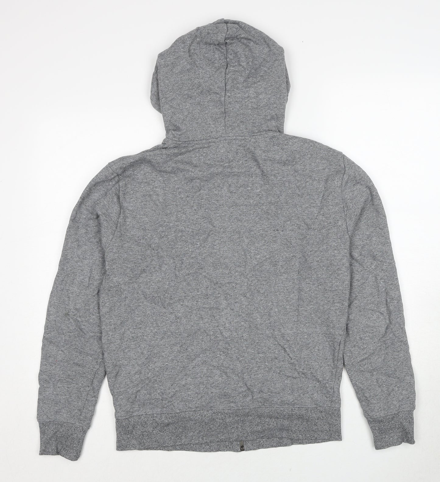 Marks and Spencer Mens Grey Cotton Full Zip Hoodie Size S