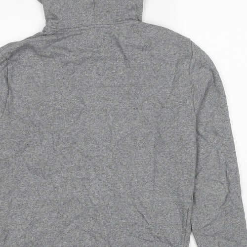 Marks and Spencer Mens Grey Cotton Full Zip Hoodie Size S