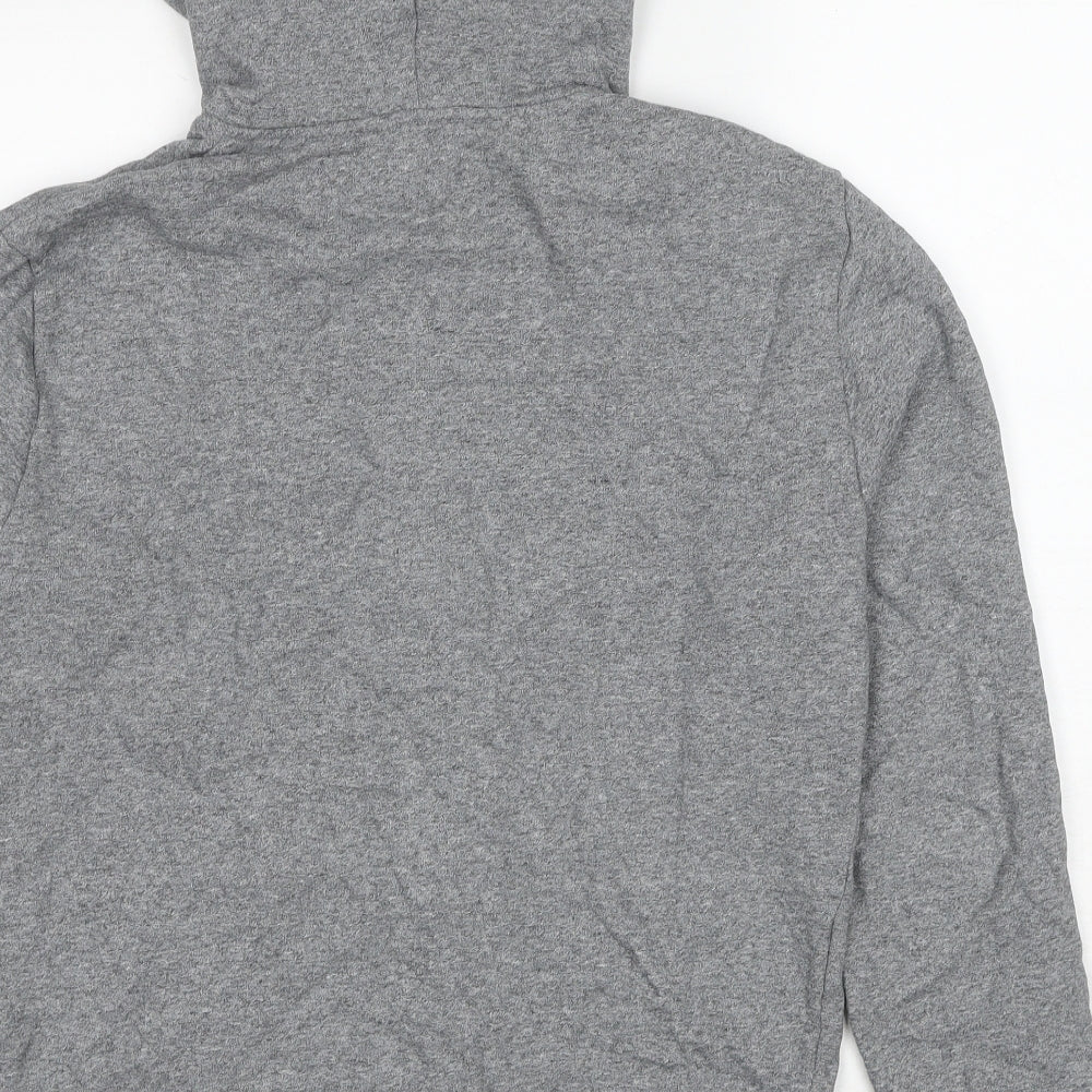Marks and Spencer Mens Grey Cotton Full Zip Hoodie Size S