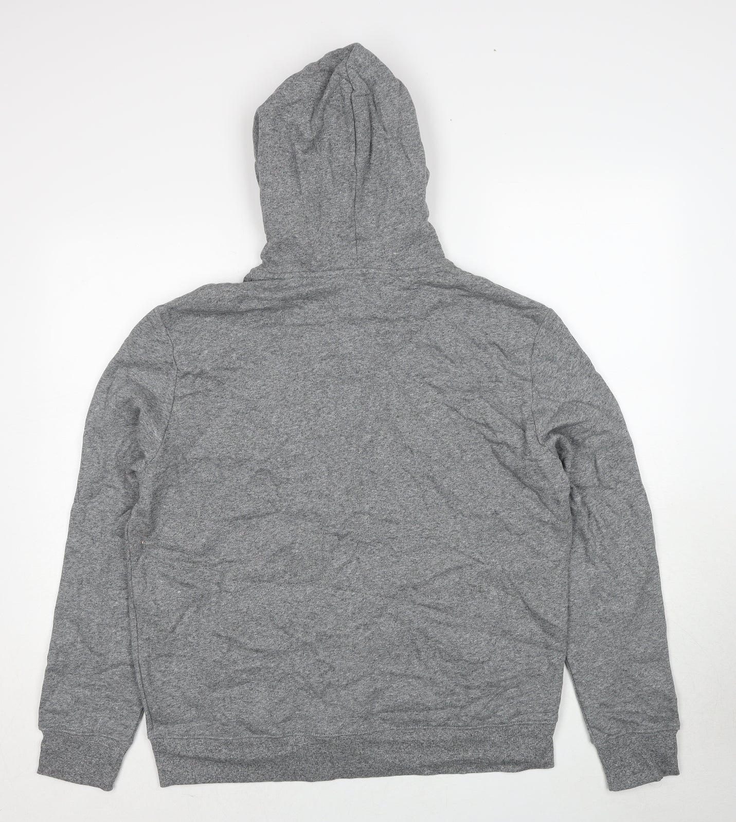 Marks and Spencer Mens Grey Cotton Full Zip Hoodie Size L