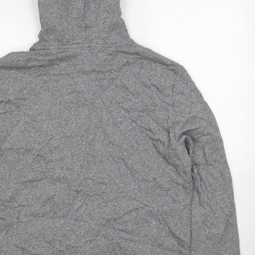 Marks and Spencer Mens Grey Cotton Full Zip Hoodie Size L