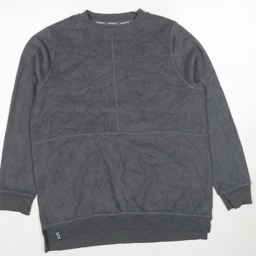 GOODMOVE Womens Grey Cotton Pullover Sweatshirt Size 12 Pullover