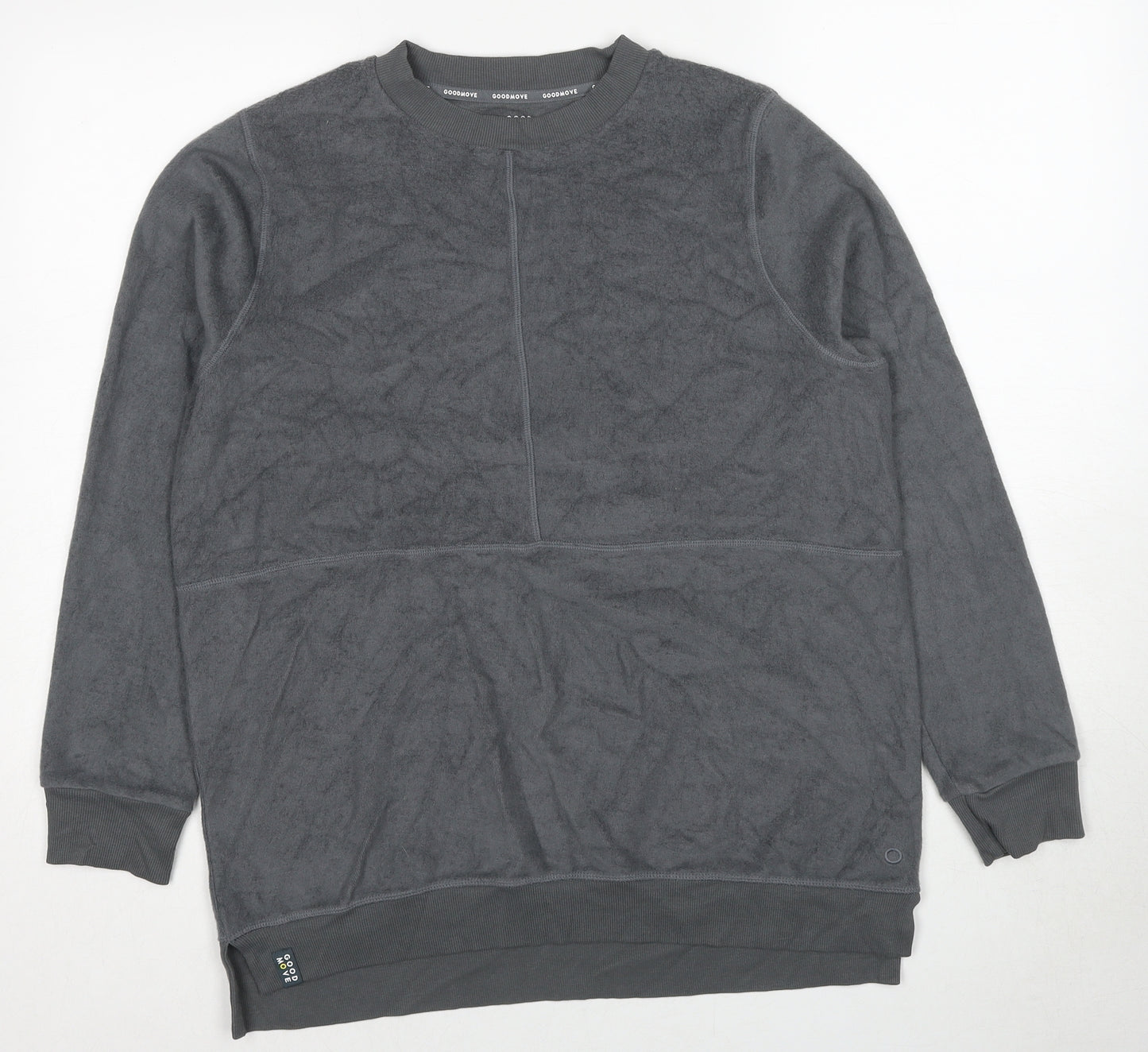 GOODMOVE Womens Grey Cotton Pullover Sweatshirt Size 12 Pullover