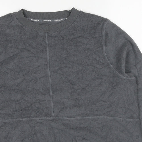 GOODMOVE Womens Grey Cotton Pullover Sweatshirt Size 12 Pullover