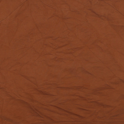 Marks and Spencer Mens Brown Polyester Henley Sweatshirt Size 2XL