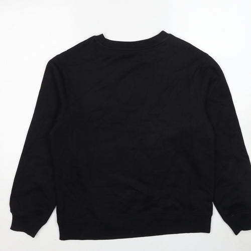 Marks and Spencer Womens Black Cotton Pullover Sweatshirt Size S Pullover