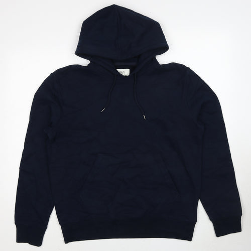 Marks and Spencer Mens Blue Cotton Pullover Hoodie Size M