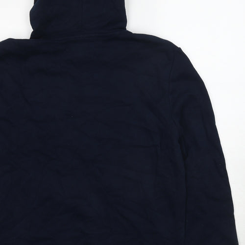Marks and Spencer Mens Blue Cotton Pullover Hoodie Size M