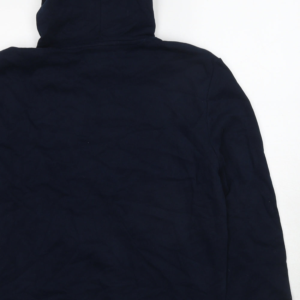 Marks and Spencer Mens Blue Cotton Pullover Hoodie Size M