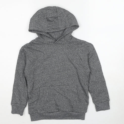 Marks and Spencer Boys Grey Cotton Pullover Hoodie Size 6-7 Years Pullover