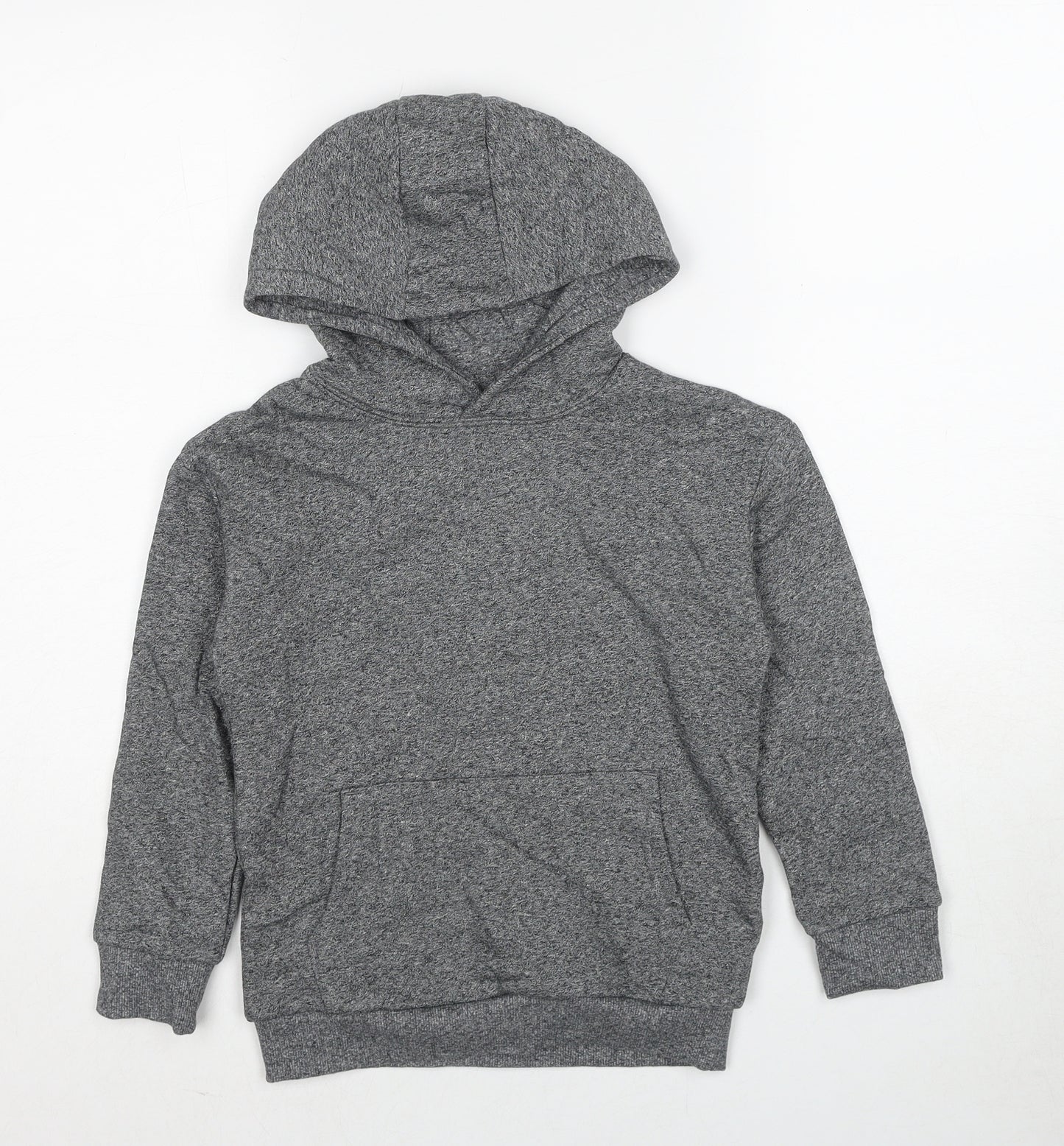 Marks and Spencer Boys Grey Cotton Pullover Hoodie Size 6-7 Years Pullover