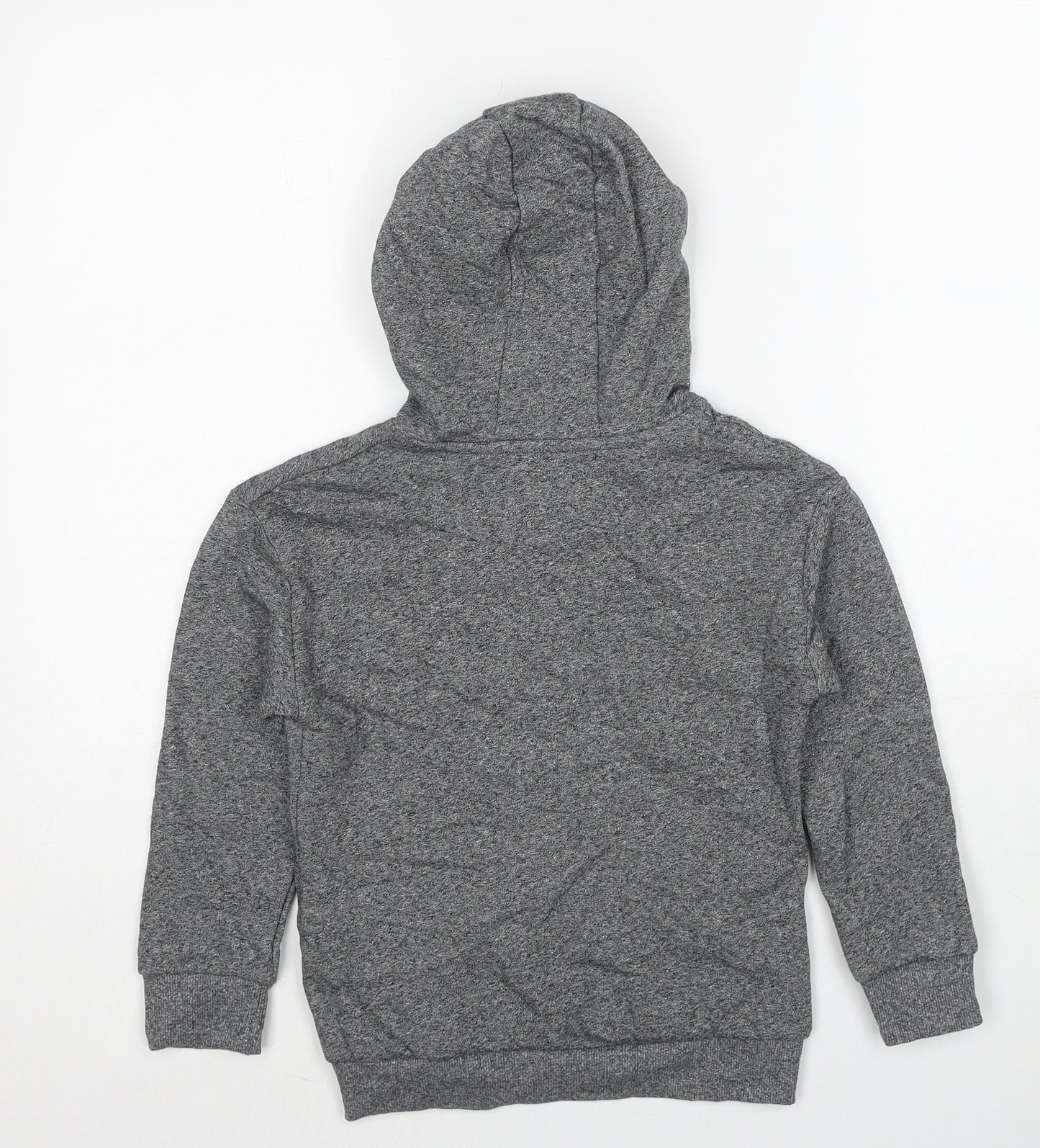 Marks and Spencer Boys Grey Cotton Pullover Hoodie Size 6-7 Years Pullover
