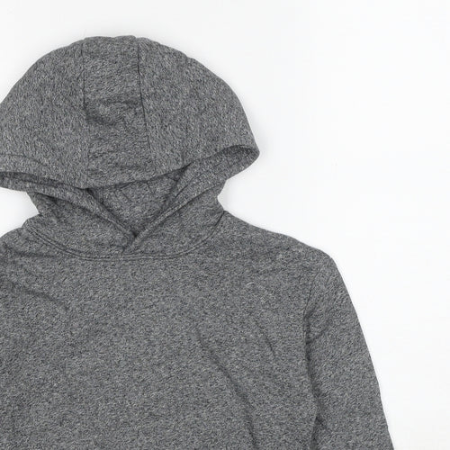Marks and Spencer Boys Grey Cotton Pullover Hoodie Size 6-7 Years Pullover