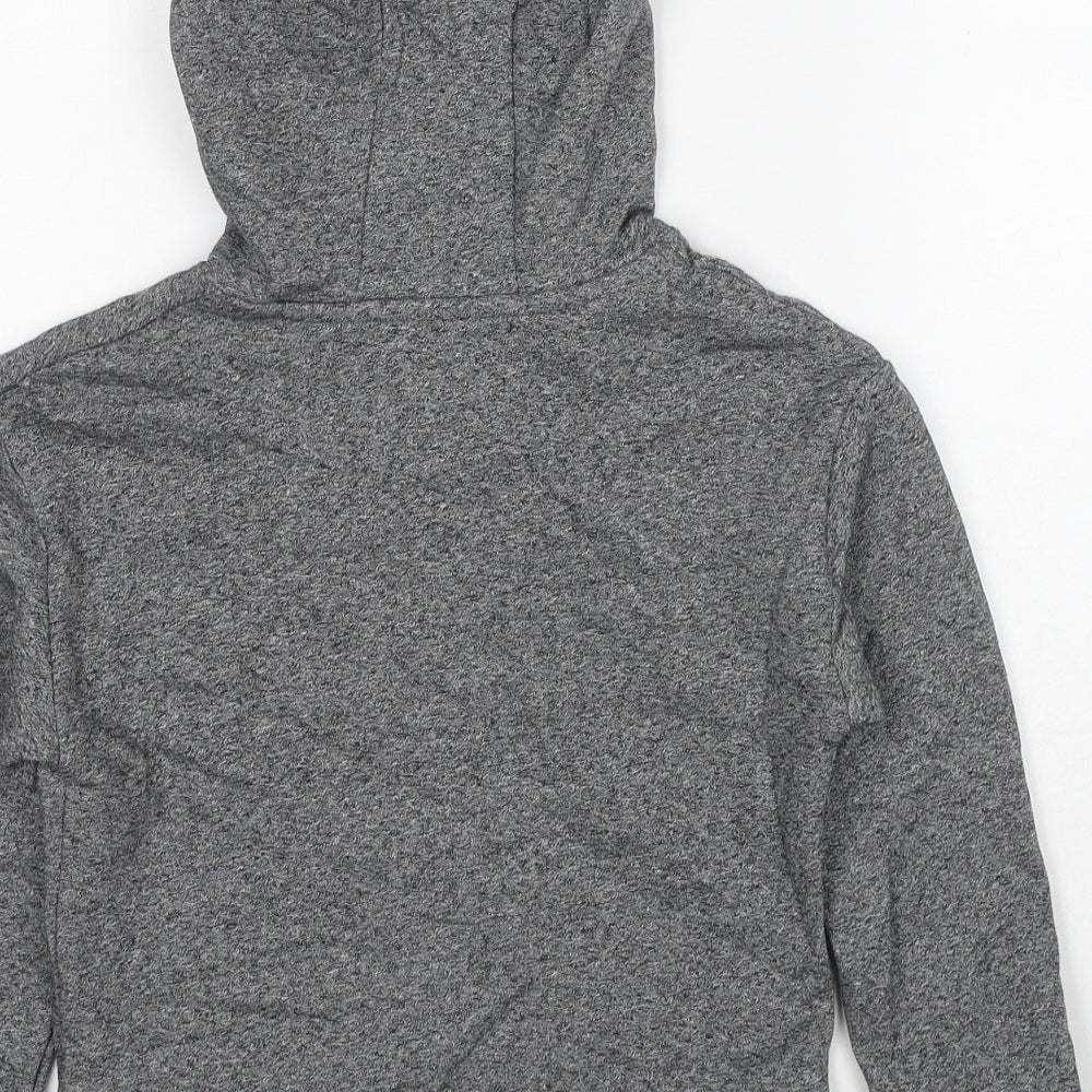 Marks and Spencer Boys Grey Cotton Pullover Hoodie Size 6-7 Years Pullover