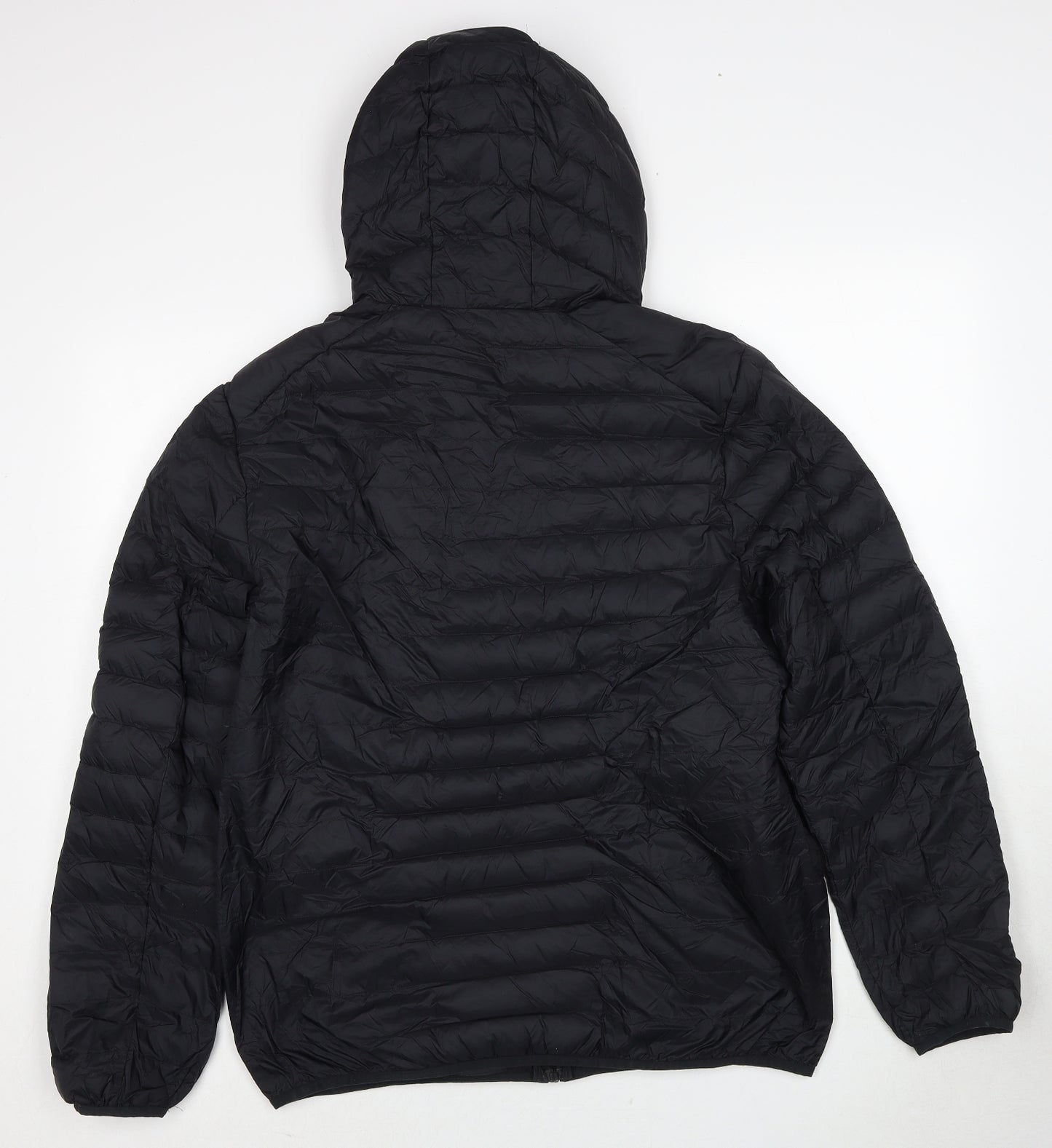 Marks and Spencer Mens Black Quilted Jacket Size L Zip