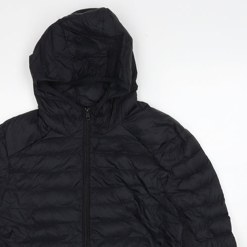 Marks and Spencer Mens Black Quilted Jacket Size L Zip