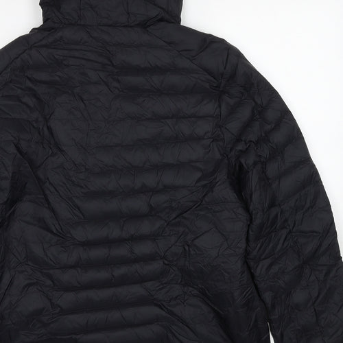 Marks and Spencer Mens Black Quilted Jacket Size L Zip