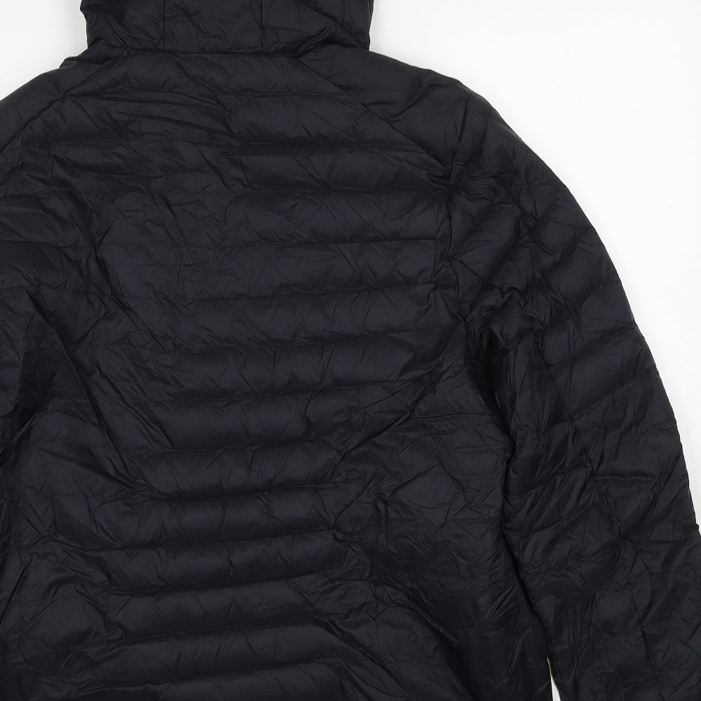 Marks and Spencer Mens Black Quilted Jacket Size L Zip