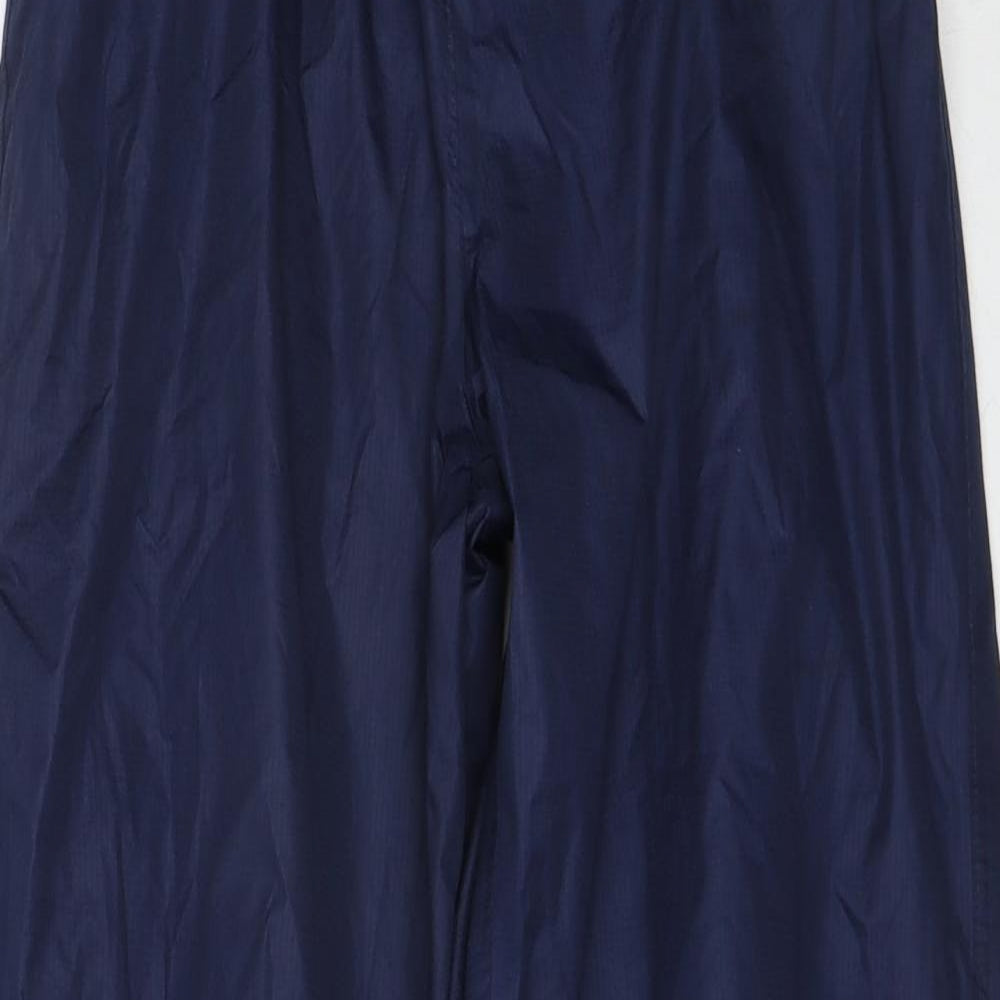 Mountain Warehouse Boys Blue Polyester Rain Trousers Trousers Size 11-12 Years Regular Pullover