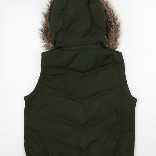 Gap Womens Green Parka Waistcoat Size XS Zip