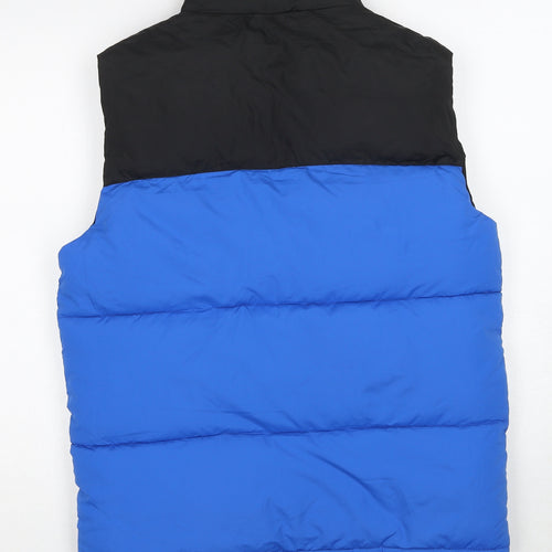 New Look Boys Blue Colourblock Gilet Jacket Size 14-15 Years Zip