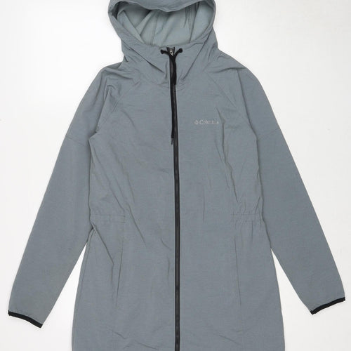 Columbia Womens Grey Rain Coat Coat Size M Zip