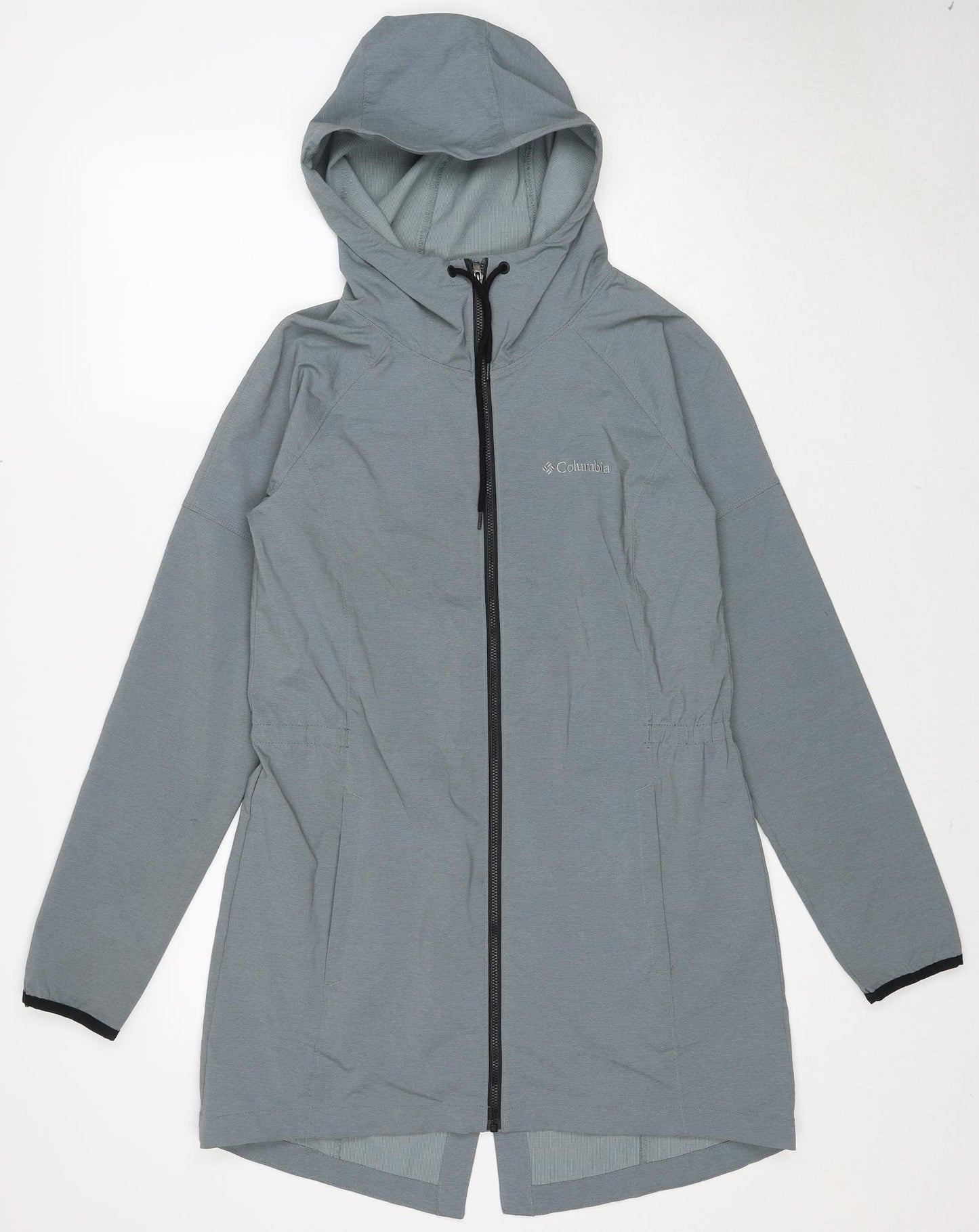 Columbia Womens Grey Rain Coat Coat Size M Zip