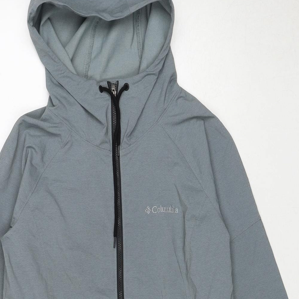 Columbia Womens Grey Rain Coat Coat Size M Zip