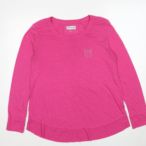 Royal Caribbean International Womens Pink Polyester Pullover Sweatshirt Size L Pullover
