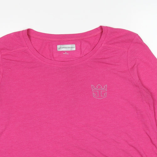 Royal Caribbean International Womens Pink Polyester Pullover Sweatshirt Size L Pullover