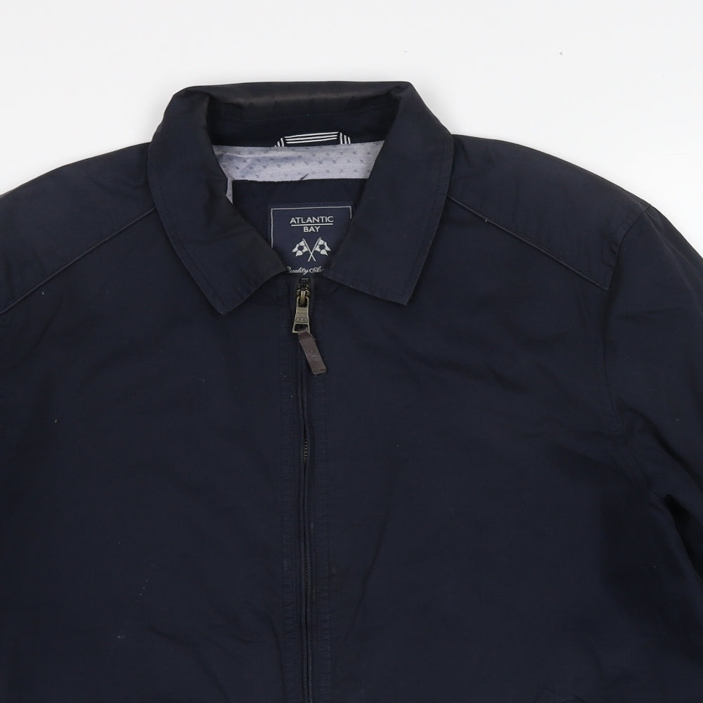 Atlantic Bay Mens Blue Jacket Size M Zip