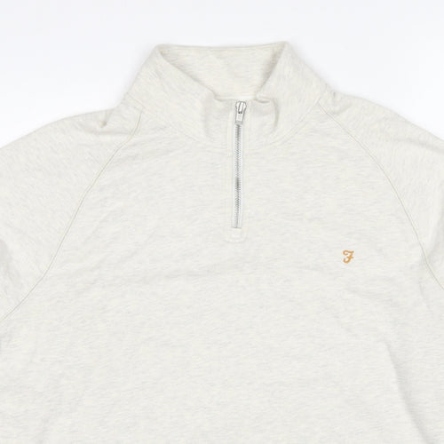 Farah Mens Ivory Cotton Pullover Sweatshirt Size XL