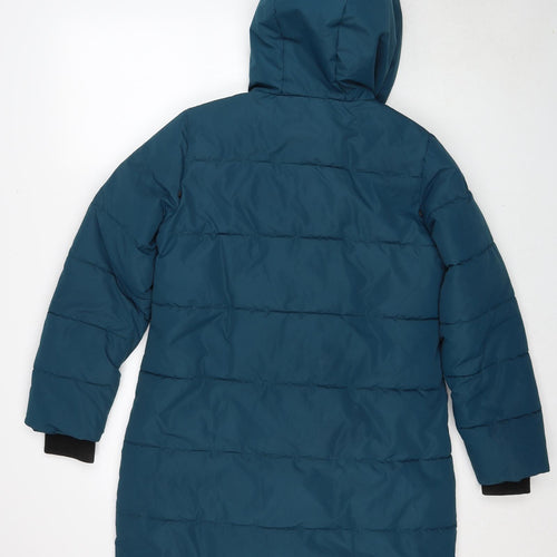 Centigrade Womens Blue Quilted Coat Size S Zip