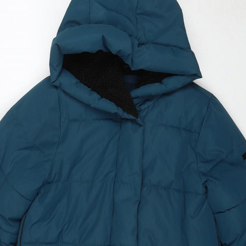 Centigrade Womens Blue Quilted Coat Size S Zip
