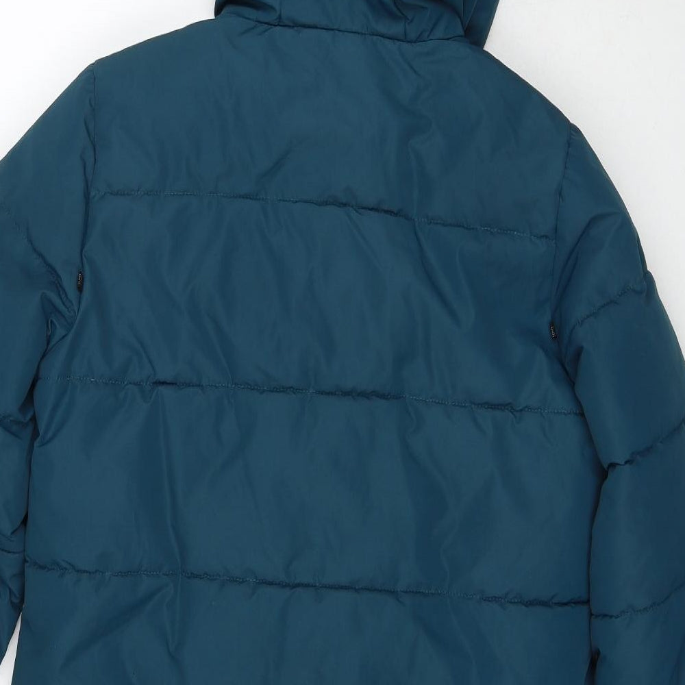 Centigrade Womens Blue Quilted Coat Size S Zip