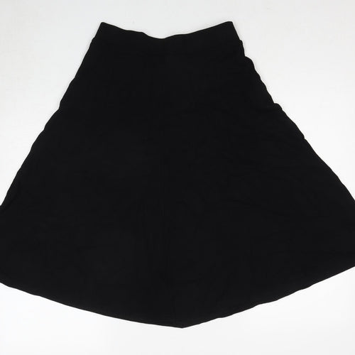 NEXT Womens Black Viscose Swing Skirt Size 10