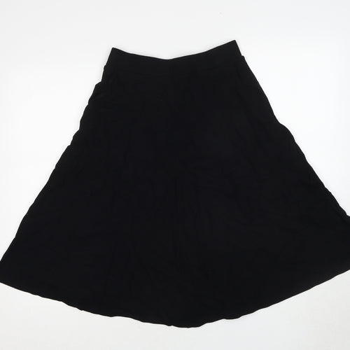 NEXT Womens Black Viscose Swing Skirt Size 10