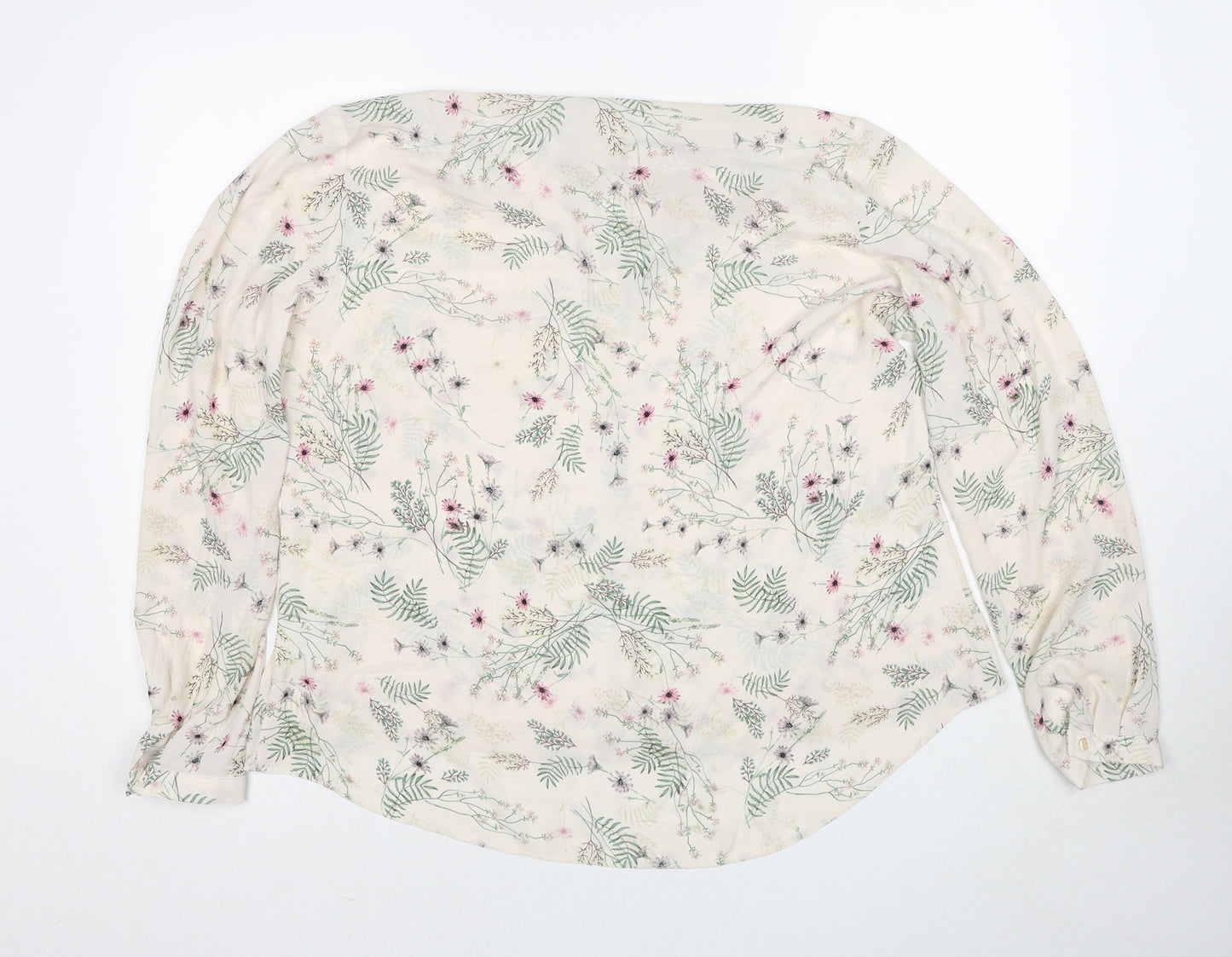 Rose & Olive Womens Multicoloured Floral Polyester Basic Blouse Size XL V-Neck