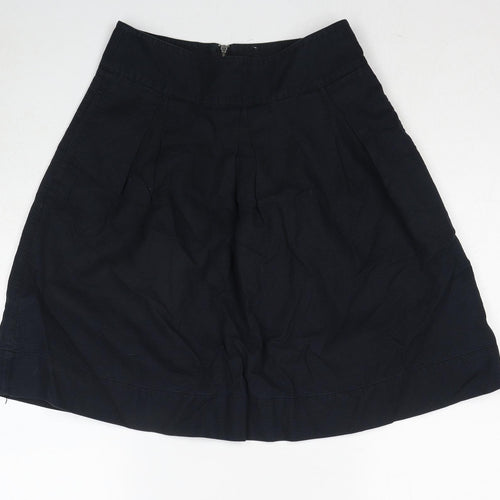 Gap Womens Blue Cotton A-Line Skirt Size 8 Zip