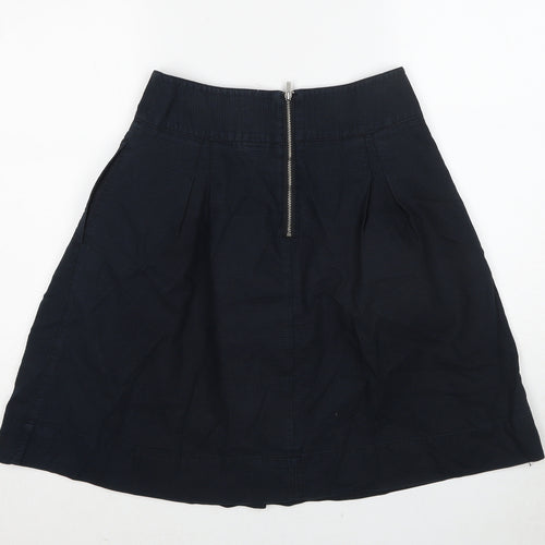 Gap Womens Blue Cotton A-Line Skirt Size 8 Zip