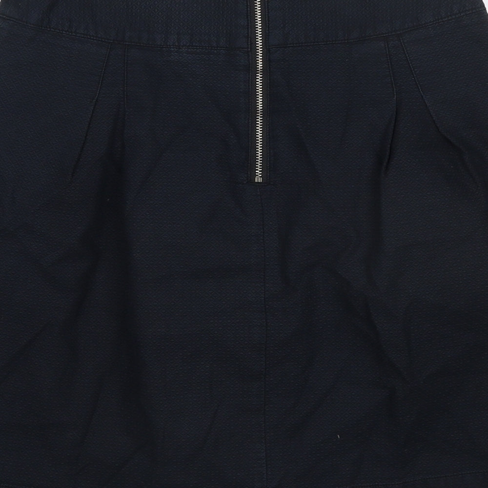 Gap Womens Blue Cotton A-Line Skirt Size 8 Zip