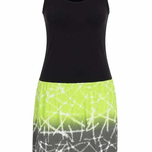 Miss Captain Womens Multicoloured Geometric Viscose Tank Dress Size 10 Round Neck Pullover